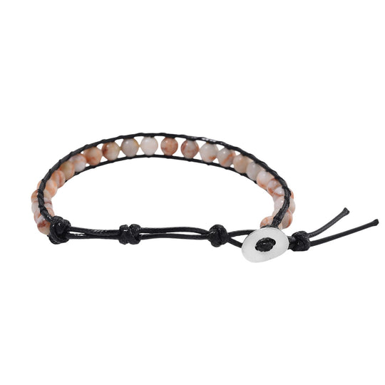 Roter Web-Jaspis Armband, flexibel (ca. 18 - 23 cm), ca. 35.00 ct