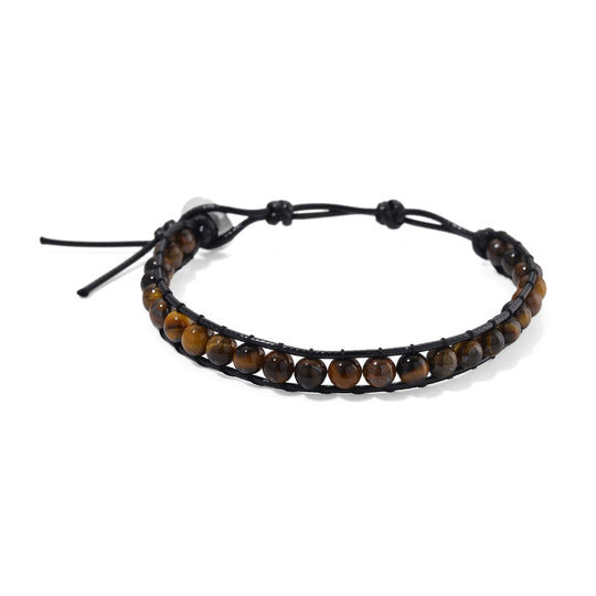 Flexibles mehrfarbiges Hämatoid-Quarz Armband, Legierung - 35 ct.