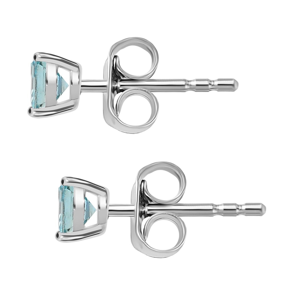 Blauer Zirkon Ohrringe 925 Silber rhodiniert ca. 1.06 ct