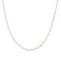 Feine Spindel-Gliederkette, Reiner Edelstahl IP Rosa Plattierung Halskette ca. 50 cm ca. 6,50g
