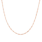 Feine Spindel-Gliederkette, Reiner Edelstahl IP Rosa Plattierung Halskette ca. 50 cm ca. 6,50g