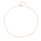 Feine Spindel-Gliederkette, Reiner Edelstahl IP Rosa Plattierung Halskette ca. 50 cm ca. 6,50g