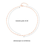 Feine Spindel-Gliederkette, Reiner Edelstahl IP Rosa Plattierung Halskette ca. 50 cm ca. 6,50g