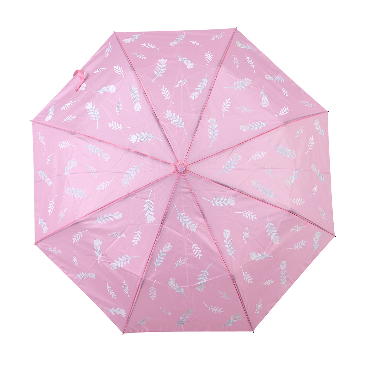 Farbwechsel-Regenschirm mit Blumenmotiv, Durchmesser 103 cm, Länge 32 cm, Rosa