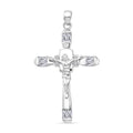 LUSTRO STELLA - Weißer Zirkonia Anhänger 925 Silber rhodiniert