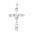 LUSTRO STELLA - Weißer Zirkonia Anhänger 925 Silber rhodiniert