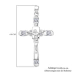 LUSTRO STELLA - Weißer Zirkonia Anhänger 925 Silber rhodiniert