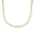 ILIANA - AAA Natürlicher, äthiopischer Welo Opal Halskette ca. 45 cm 750 Weißgold ca. 62.00 ct