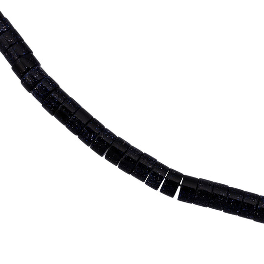 Blauer Howlit Halskette ca. 45 cm 925 Silber ca. 61.00 ct