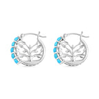 D'Joy AA Sleeping Beauty Türkis Ohrringe 925 Silber rhodiniert ca. 1.32 ct
