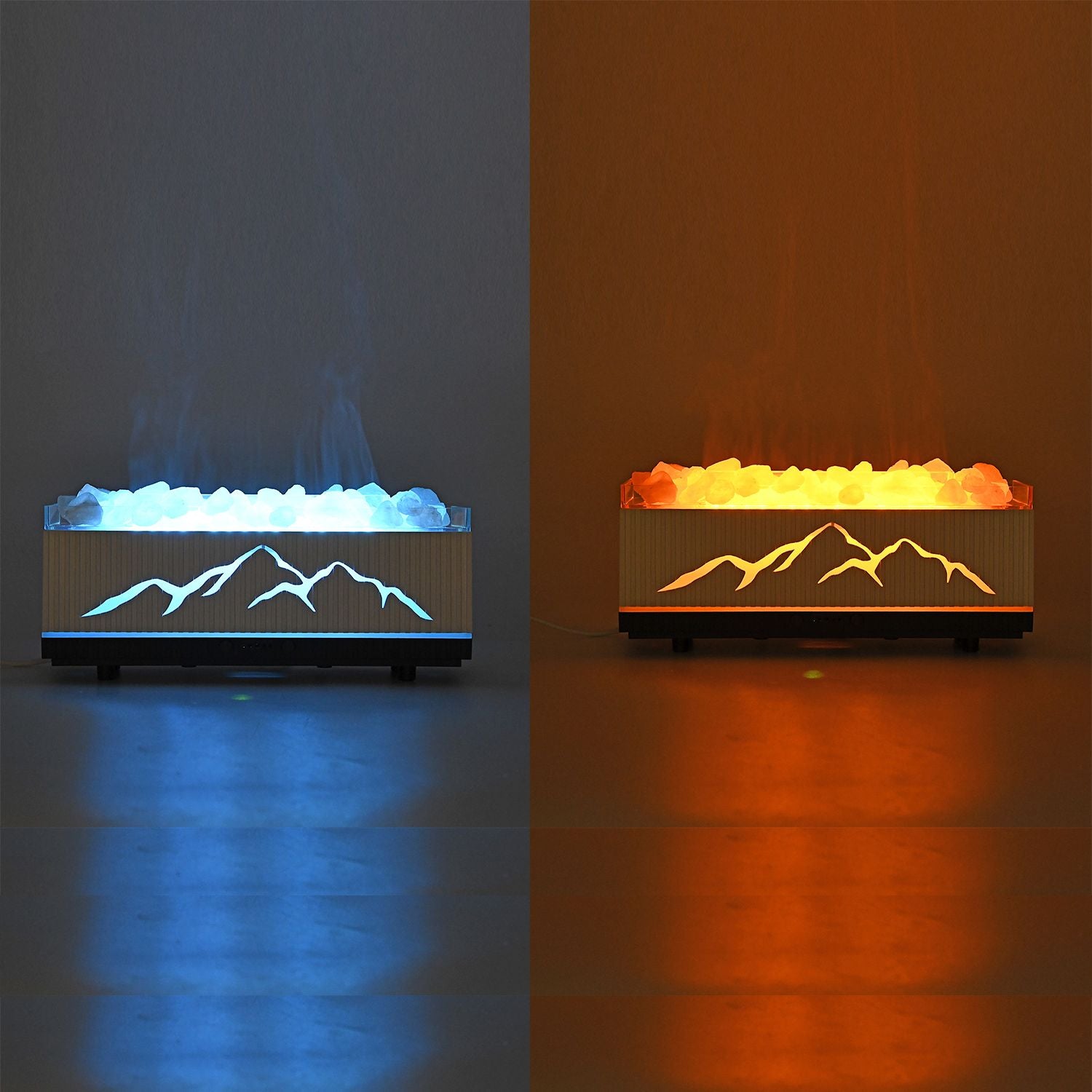 Aroma-Luftbefeuchter mit Doppel-Sprühfunktion, LED-Licht und 10 Duftölen, 200 ml