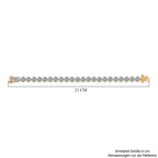 LUXURIANT DIAMOND - Lab Grown Diamant SI-GH Armband ca. 19 cm 925 Silber 750 Gelbgold Vermeil ca. 4,00 ct.