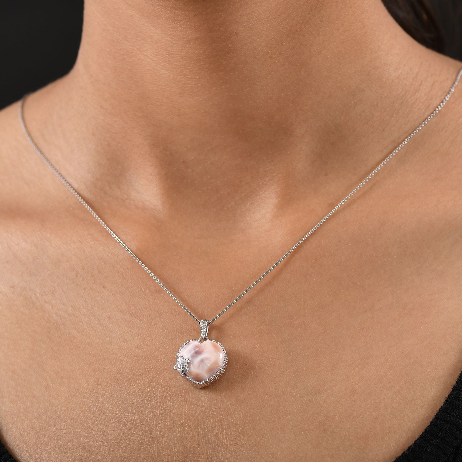 D’joy AA Natrolith Anhänger 925 Silber rhodiniert ca. 9.94 ct