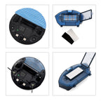 Saugroboter mit Wischfunktion, bürstenloser Motor, Saugkraft 2200 bis 3000 Pa, Gyro Navigation, 0.55 L Staubbehälter, 0.4 L Wassertank, TUYA WiFi App, 90 Minuten Laufzeit, unter 60 dB, Schwarz