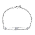 LUXURIANT DIAMOND - Lab Grown Diamant SI-GH SGL zertifiziert Armband ca. 19 cm 925 Silber rhodiniert ca. 1,00 ct.