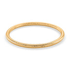 Designer-inspiriert- Chavron-schliff, IP-Gelbbeschichtung 316L Edelstahl Armreif ca. 20 cm ca. 15,20g