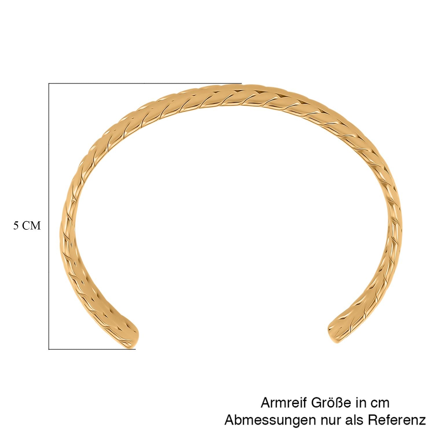 316L Edelstahl IP-Gelbbeschichtung Armreif ca. 18.50 cm ca. 22,80g