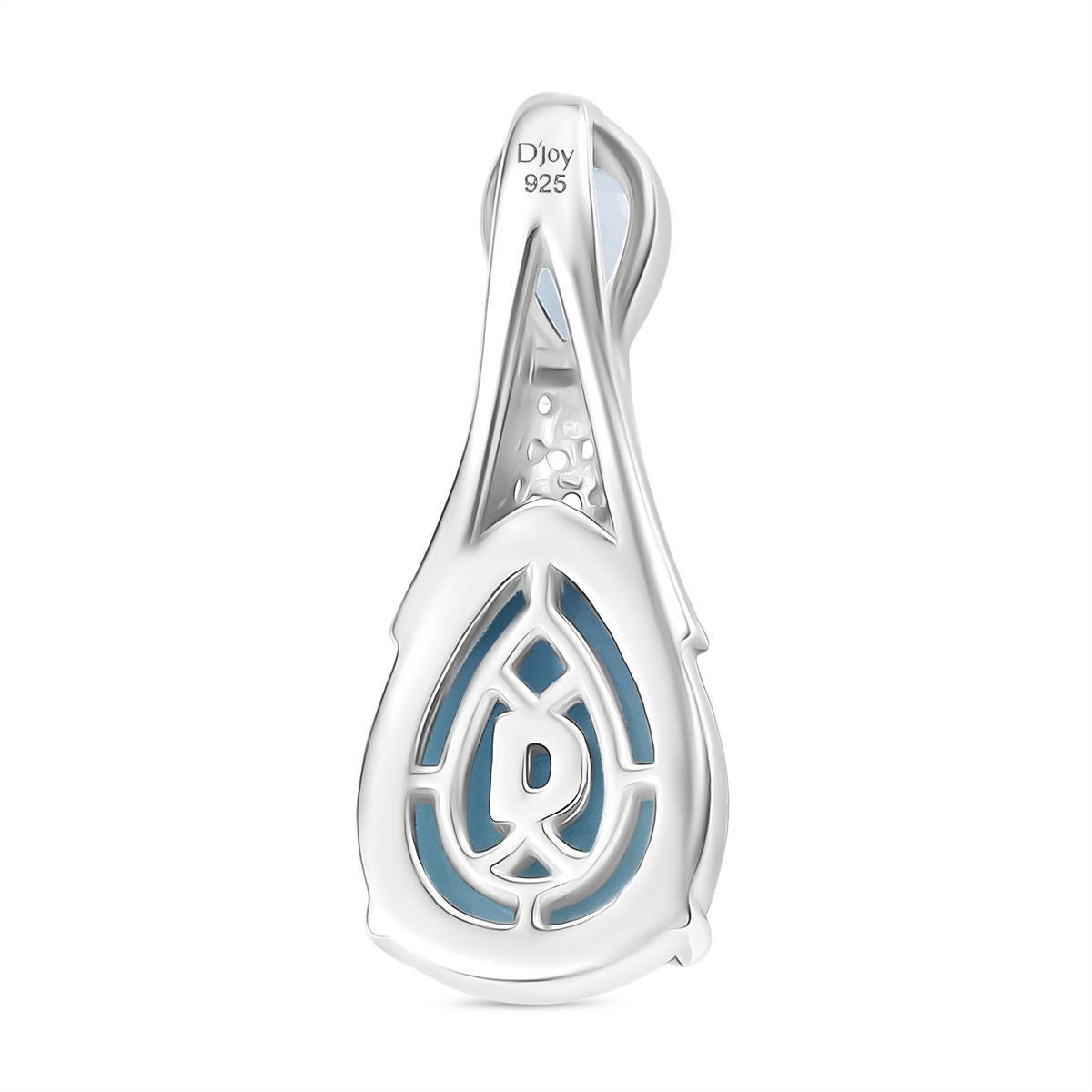 D'Joy Larimar, Himmelblauer Topas Anhänger 925 Silber rhodiniert ca. 2.78 ct