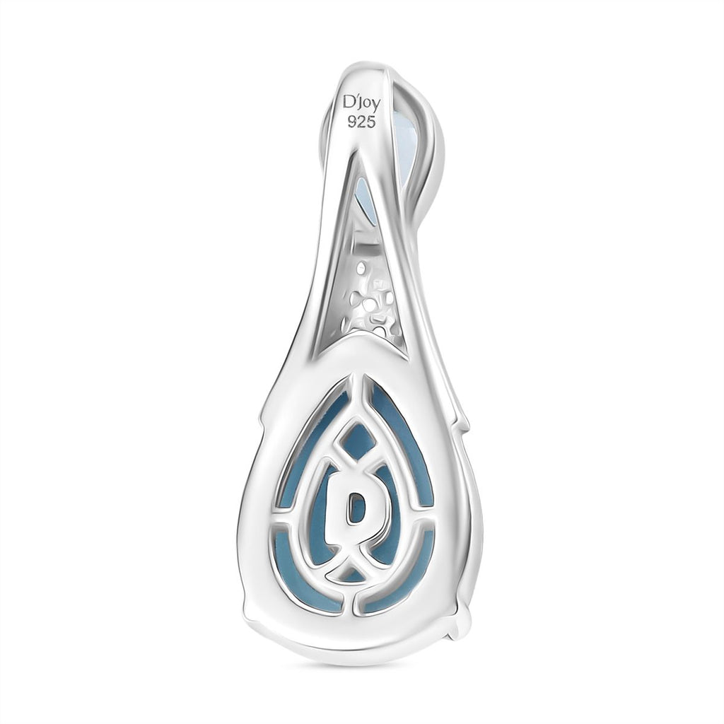 D'Joy Larimar, Himmelblauer Topas Anhänger 925 Silber rhodiniert ca. 2.78 ct