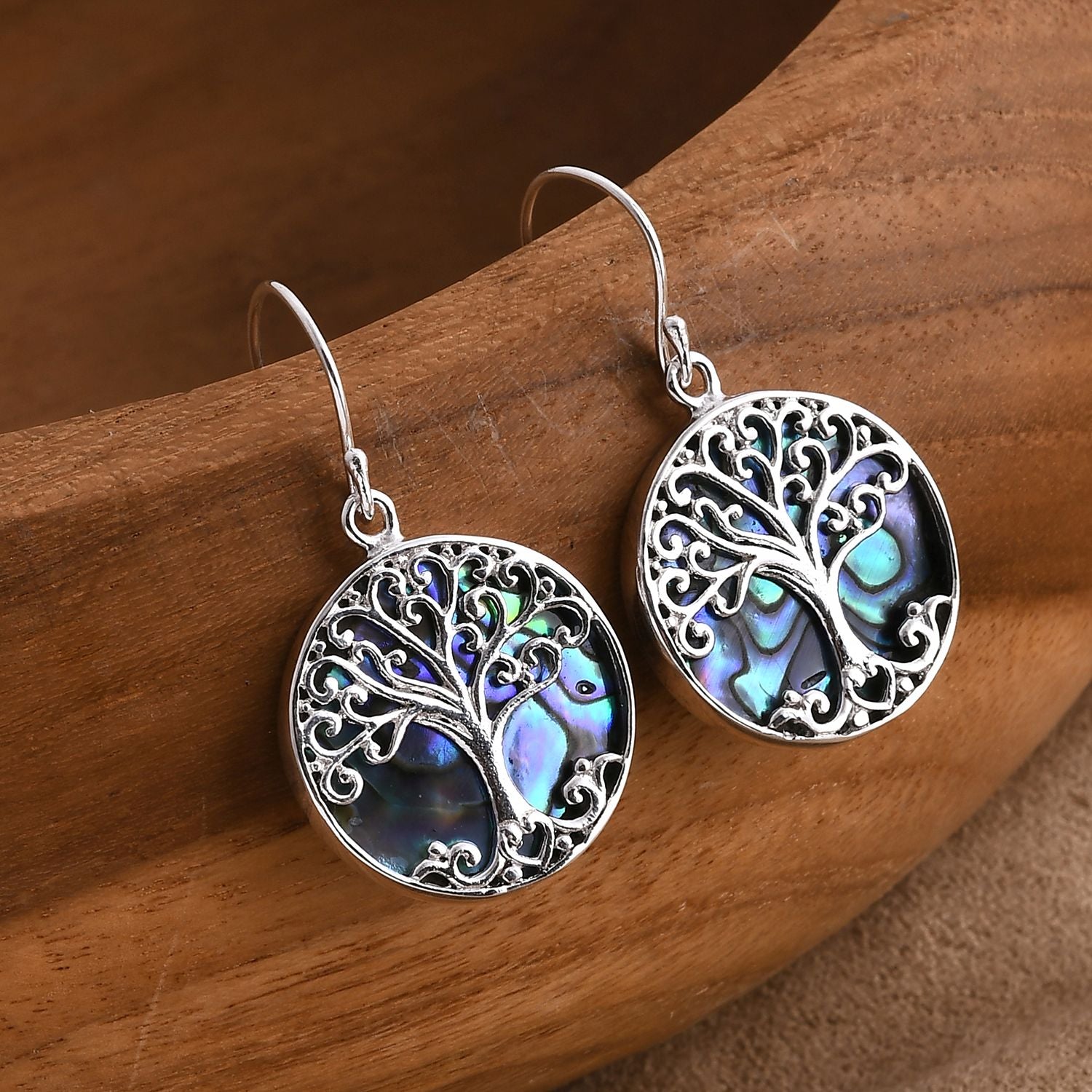 Abalone Muschel Ohrringe 925 Silber
