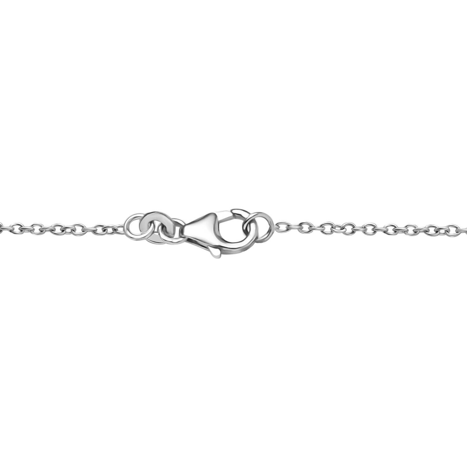 D'Joy Blauer Zirkon Halskette ca. 45 cm 925 Silber rhodiniert ca. 25,96 ct.