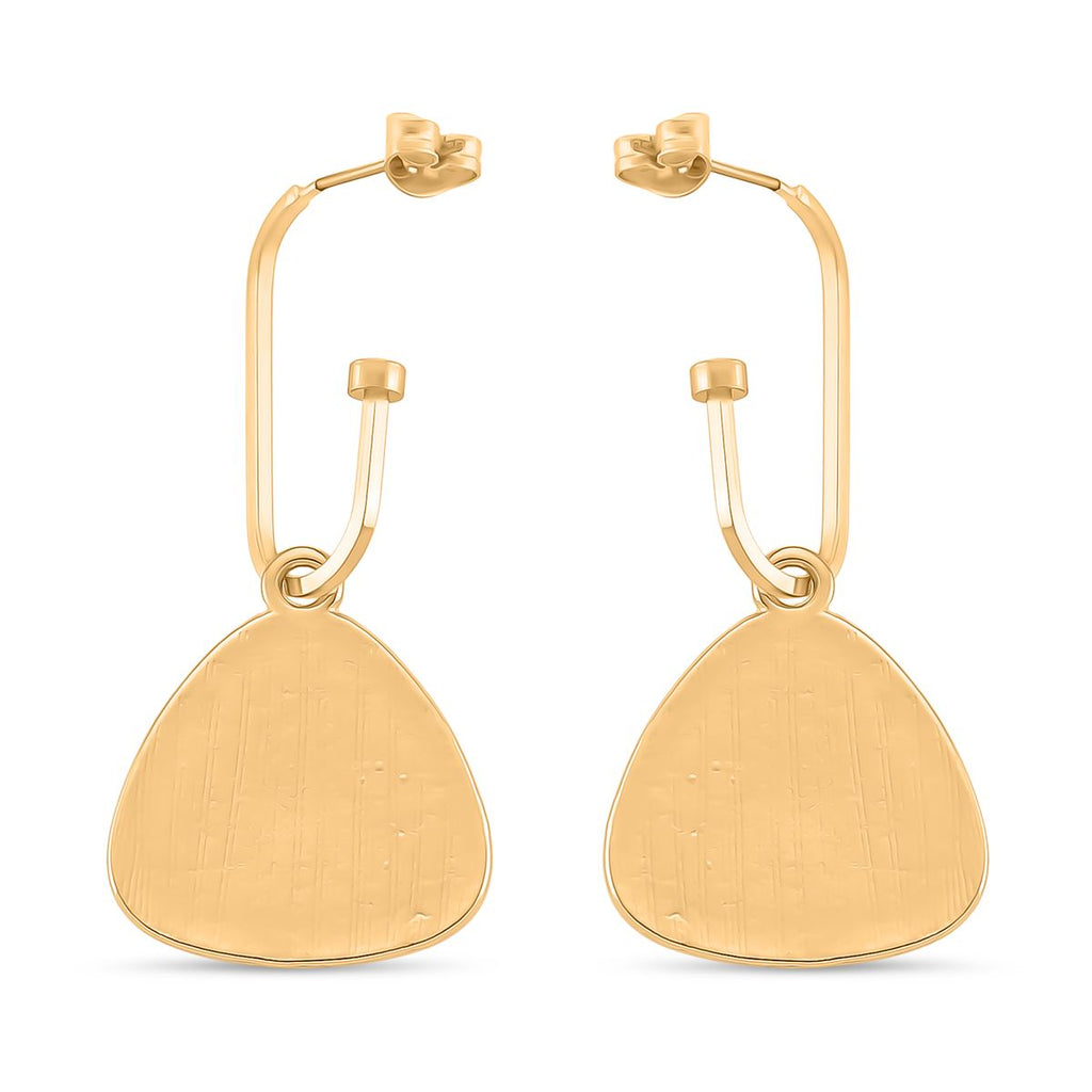 Rosa Muschelkernperle Ohrringe, Goldfarben