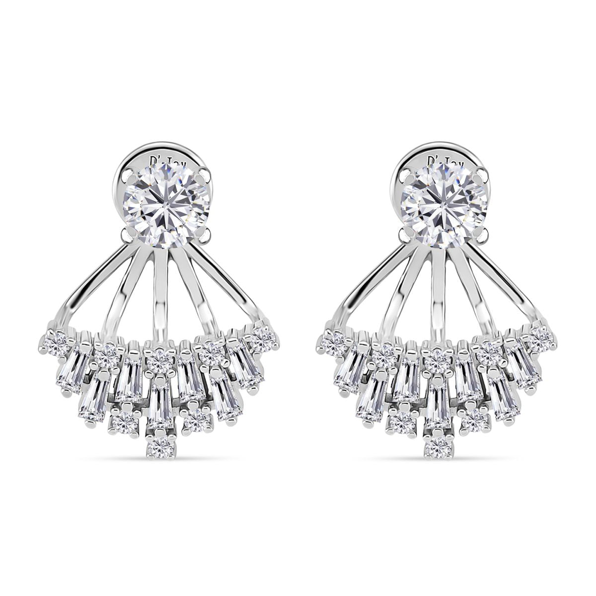Moissanit Ohrringe 925 Silber rhodiniert ca. 1.59 ct