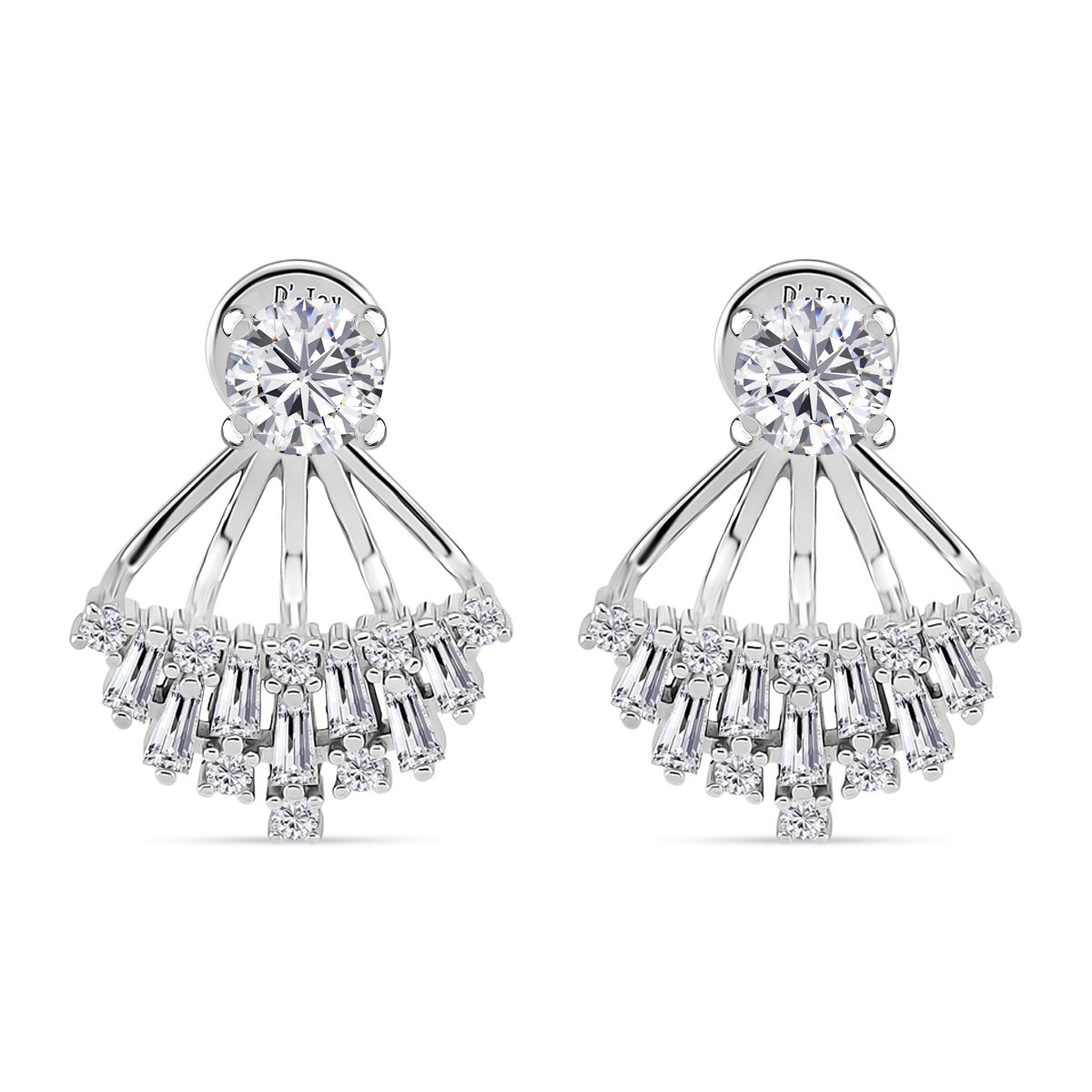Moissanit Ohrringe 925 Silber rhodiniert ca. 1.59 ct