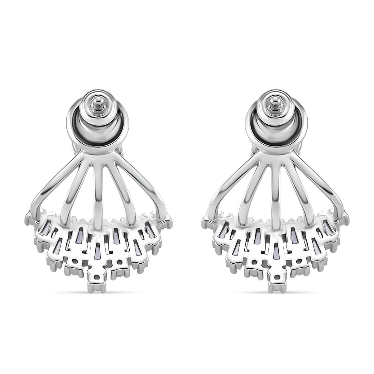 Moissanit Ohrringe 925 Silber rhodiniert ca. 1.59 ct