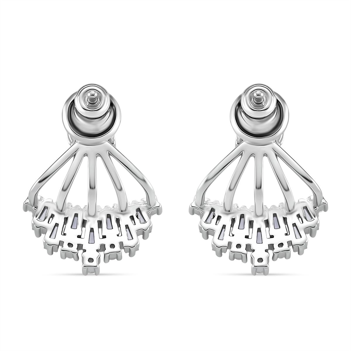 Moissanit Ohrringe 925 Silber rhodiniert ca. 1.59 ct