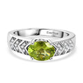 EverTrue Peridot und Zirkon Ring in Silberton - 1,38 ct.