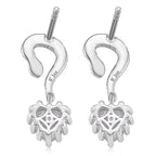Moissanit Ohrringe 925 Silber rhodiniert ca. 2.01 ct