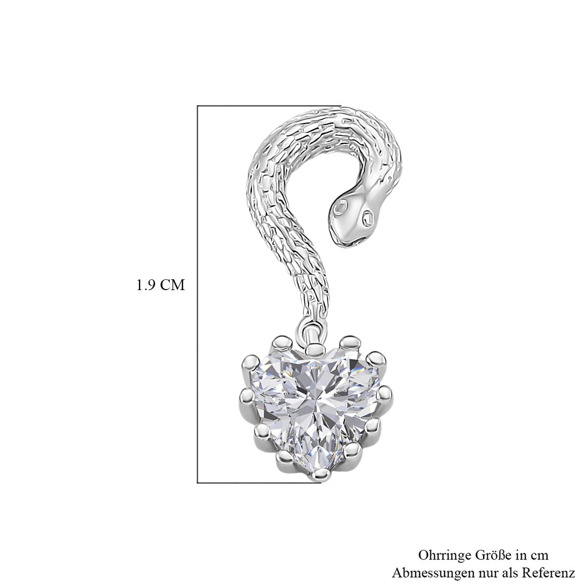 Moissanit Ohrringe 925 Silber rhodiniert ca. 2.01 ct