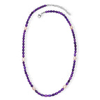 Violette Perle, Süßwasser Perle Halskette ca. 45 cm + 5 cm Extender, 316L Edelstahl
