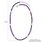 Violette Perle, Süßwasser Perle Halskette ca. 45 cm + 5 cm Extender, 316L Edelstahl