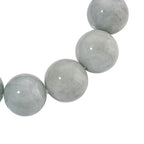 EXTREM SELTEN Natürliche Weiße Jadeit Jade (15-17mm) Armband, flexibel (ca. 18 - 19 cm), ca. 475.00 ct