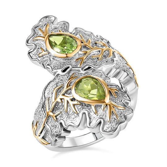 EVER TRUE Peridot Ring Nickelfreies Messing (Größe 18.00) ca. 1,36 ct