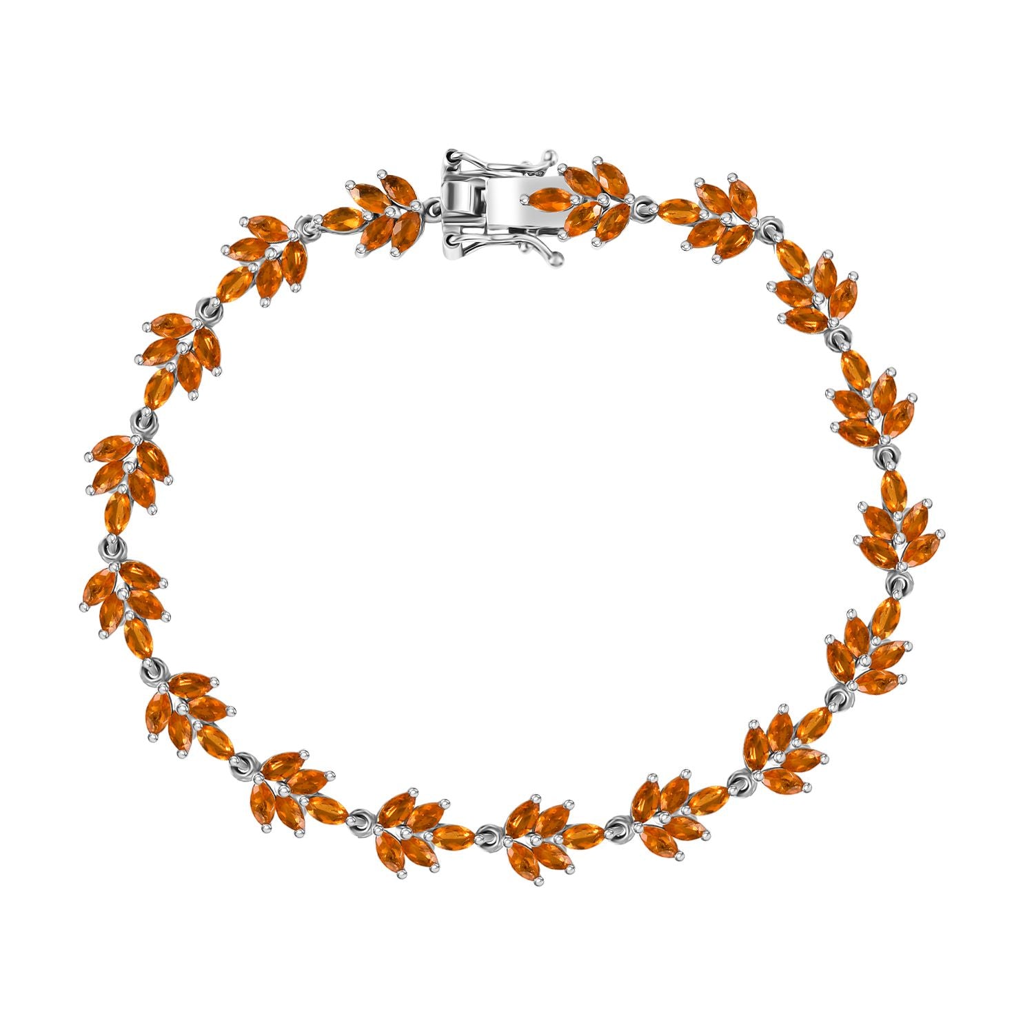 D'Joy AA Salamanca Feueropal Armband ca. 19 cm 925 Silber Rhodiniert ca. 4,93 ct.