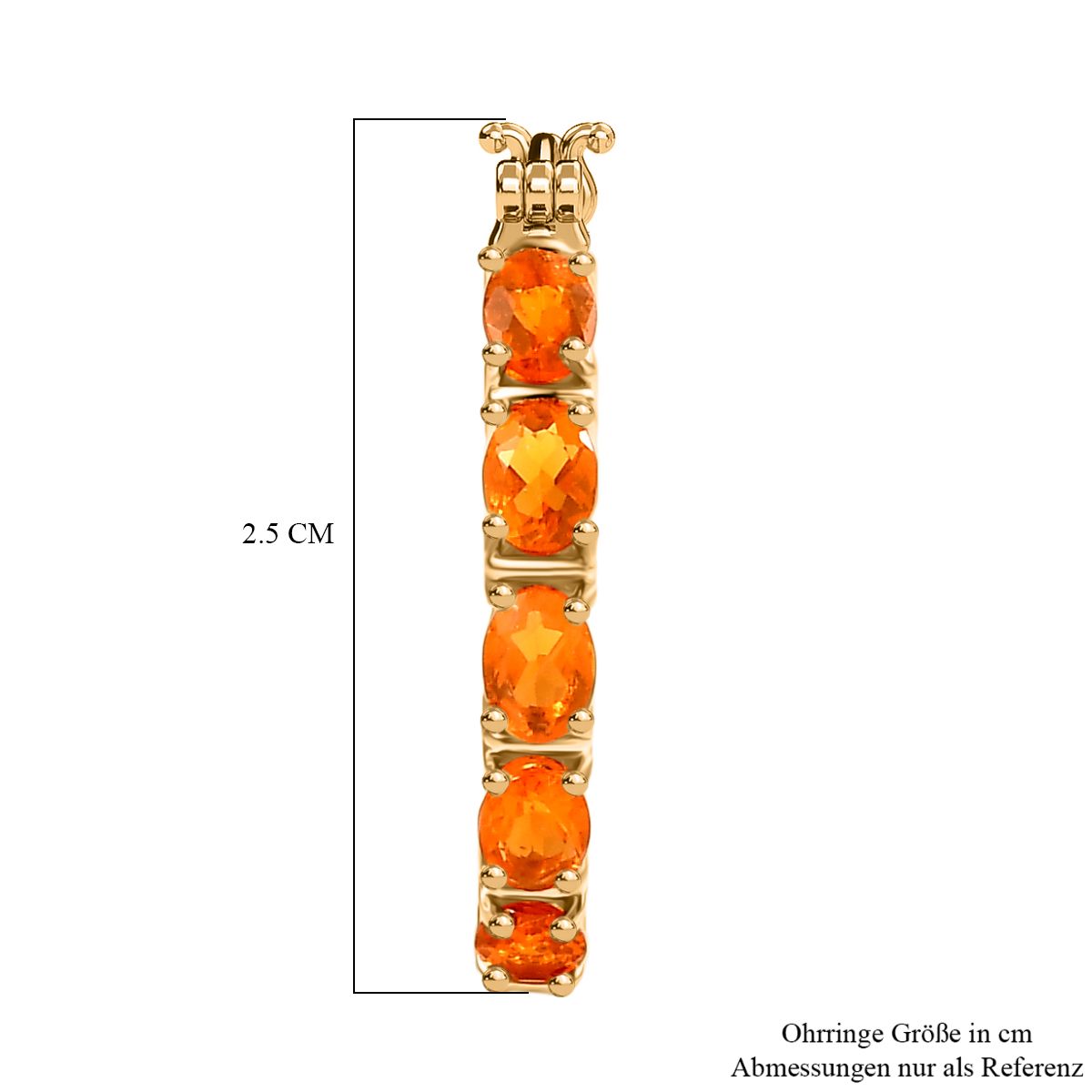 D'Joy AA Feueropal Ohrringe 925 Silber 750 Gelbgold Vermeil ca. 1.11 ct