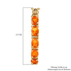 D'Joy AA Feueropal Ohrringe 925 Silber 750 Gelbgold Vermeil ca. 1.11 ct