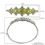 D'joy Natürlicher Peridot Armreif ca. 19 cm 925 Silber rhodiniert ca. 13,28 ct.