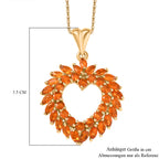 D'Joy AA Salamanca Feueropal Anhänger 925 Silber 750 Gelbgold Vermeil ca. 2,08 ct.