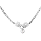 Royal Bali - Moissanit Halskette ca. 56 cm 925 Silber ca. 0,89 ct.