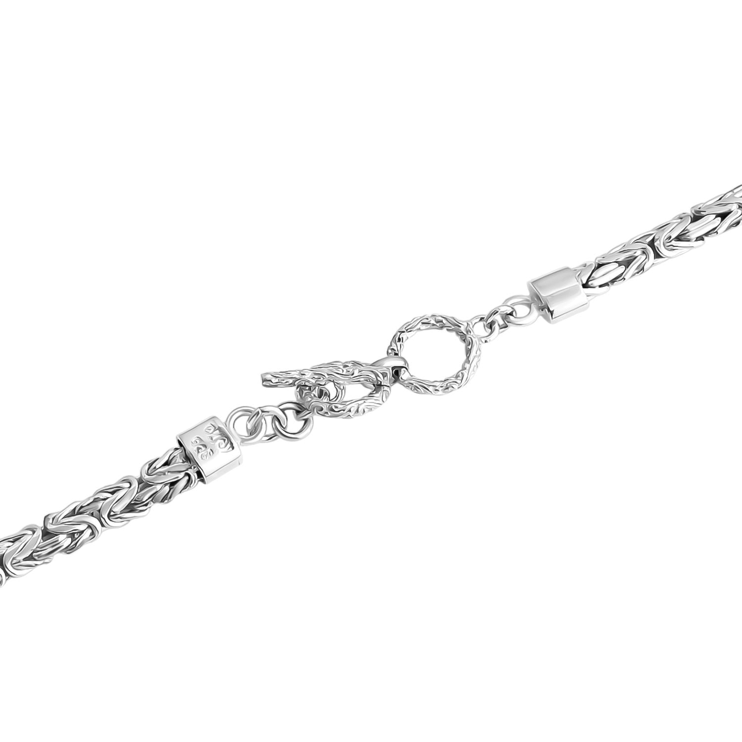 Royal Bali - Moissanit Halskette ca. 56 cm 925 Silber ca. 0,89 ct.