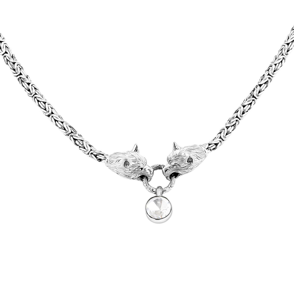 Royal Bali - Moissanit Halskette ca. 56 cm 925 Silber ca. 0,89 ct.