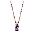 D'Joy AAA Rose De France Amethyst Halskette ca. 45 cm 925 Silber ca. 8,96 ct.