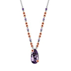 D'Joy AAA Rose De France Amethyst Halskette ca. 45 cm 925 Silber ca. 8,96 ct.