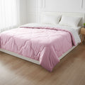 SERENITY NIGHT - Winter-Seiden-Stepdecke aus Bambusfaser 100% Maulbeeren-Seidenfüllung, 1000 gr Seide, Rosa