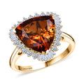 LUXURIANT DIAMOND - AAA Madeira Citrin, Lab Grown Diamant Ring 417 Gold (Größe 17.00) ca. 5,31 ct
