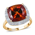 LUXURIANT DIAMOND - AAA Madeira Citrin, Lab Grown Diamant Ring 417 Gold (Größe 17.00) ca. 6,59 ct